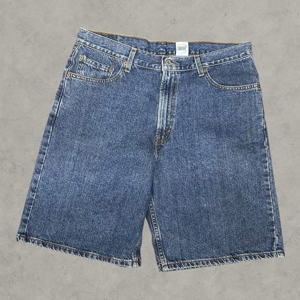 Levi's Jean Shorts Mens 36 Blue 550 Y2K Baggy Wide Leg Skater Jorts Grunge 2000s